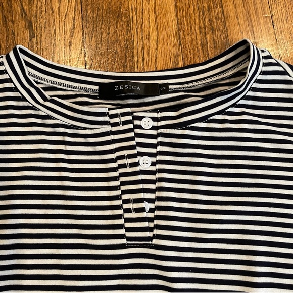 Women's Striped Short Sleeve Dress Tie waist with Pockets - Picture 11 of 13